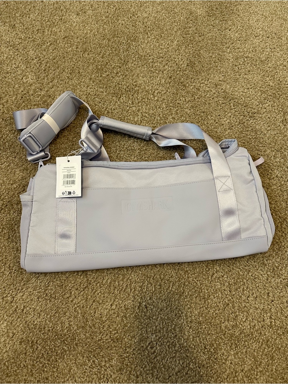 Gymshark Light Lavender Duffel Bag - Men’s Gym Travel Bag